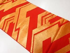 アンティーク　抽象模様織出し全通袋帯（着用可）